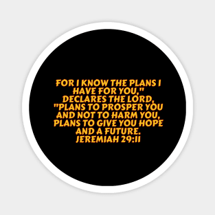 Bible Verse Jeremiah 29:11 Magnet